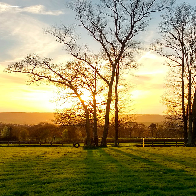 Sunset over the countryside