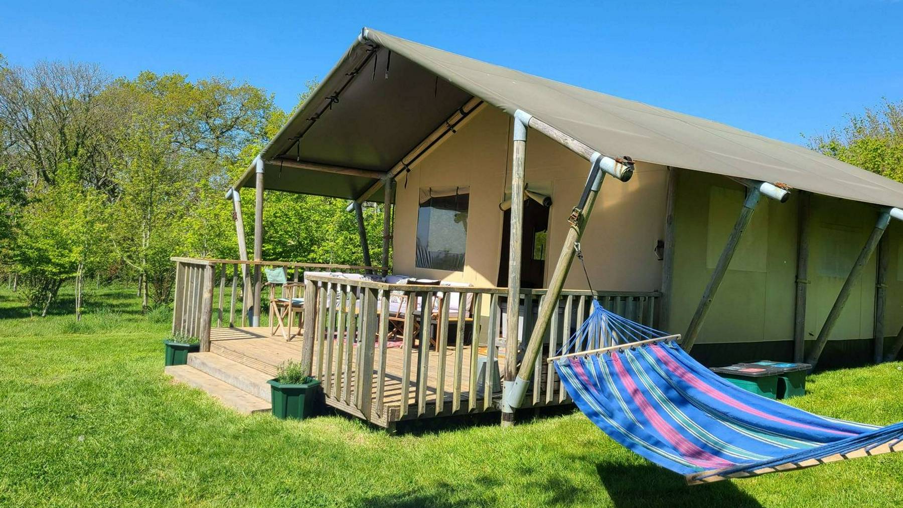 A sunny veranda with the hammock
