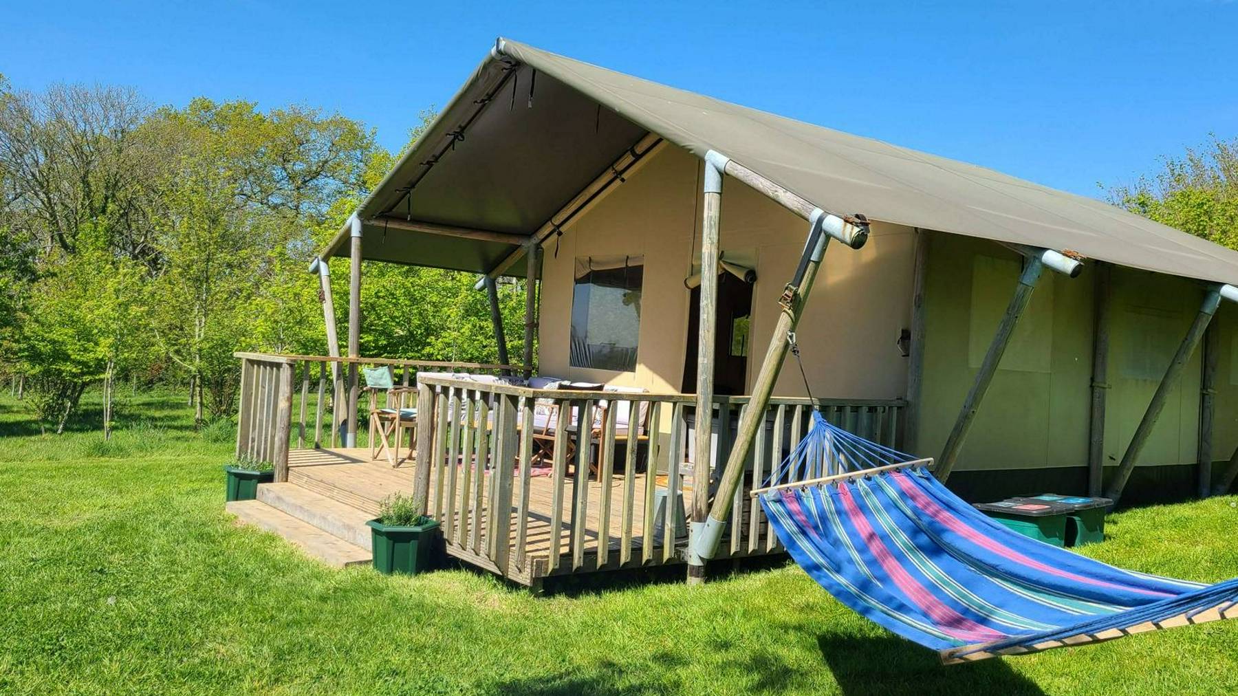 A sunny veranda with the hammock